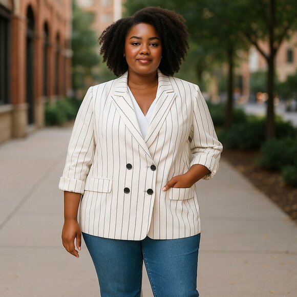 A New Day Ladies Long Sleeve Blazer - Picture 2 of 6